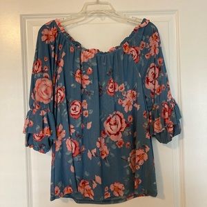 Democracy Floral Off the Shoulder Top